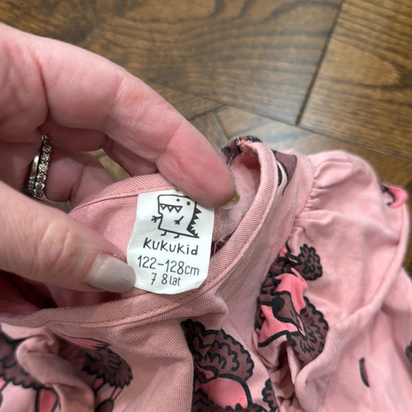 Pink Ruffled Kids Shirt with Sheep Print - Picture 2 of 3